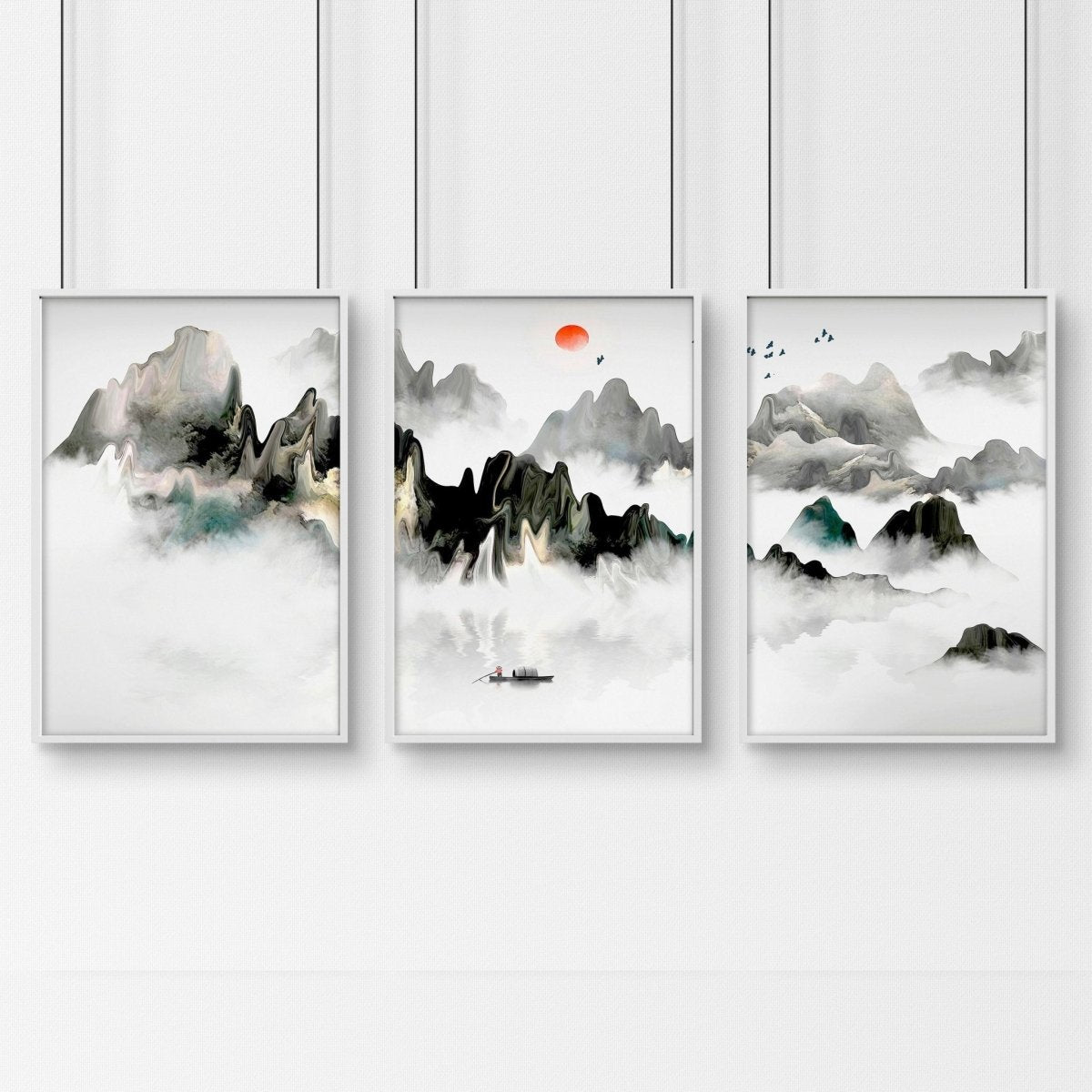 Art for a bedroom | set of 3 Japanese wall art - Joe’s Haven