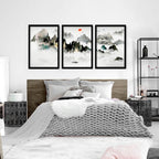 Art for a bedroom | set of 3 Japanese wall art - Joe’s Haven