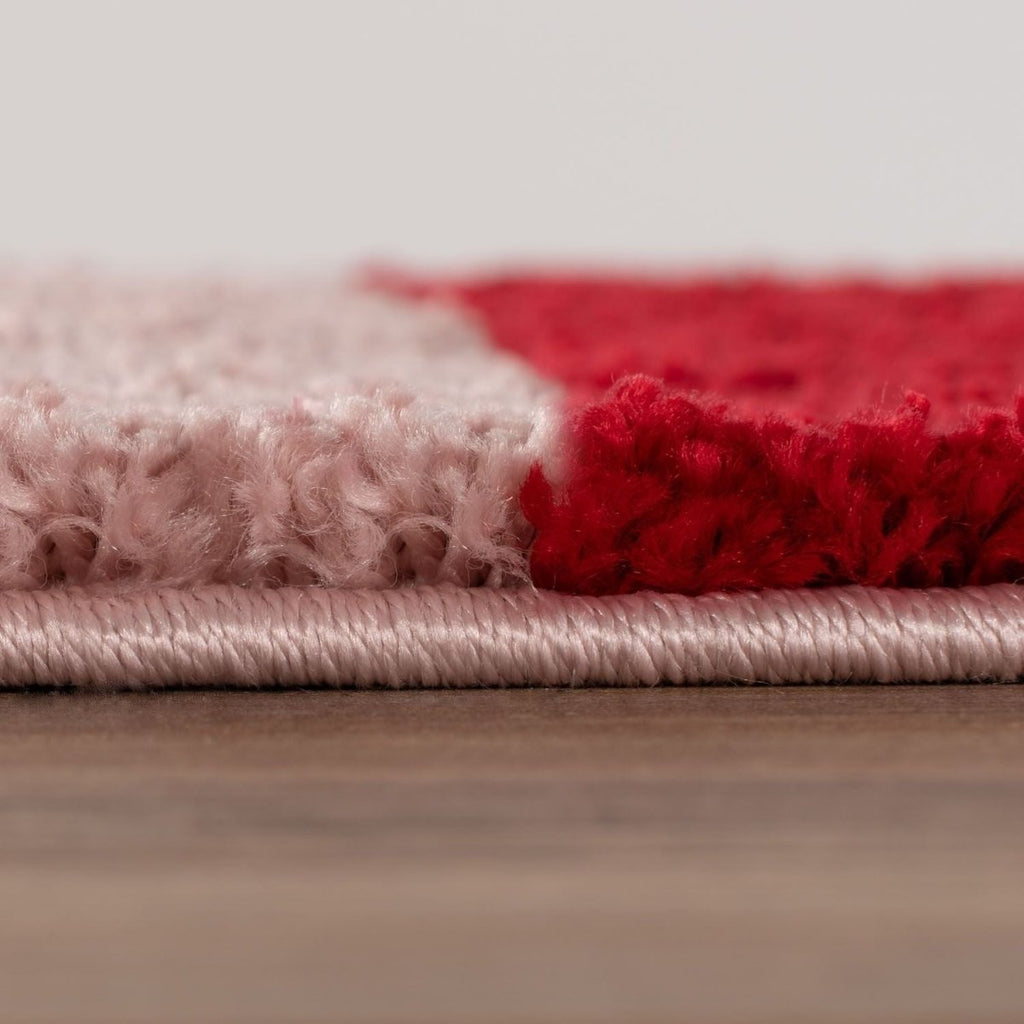 Joli Geometric Red & Pink Rug - Joe’s Haven