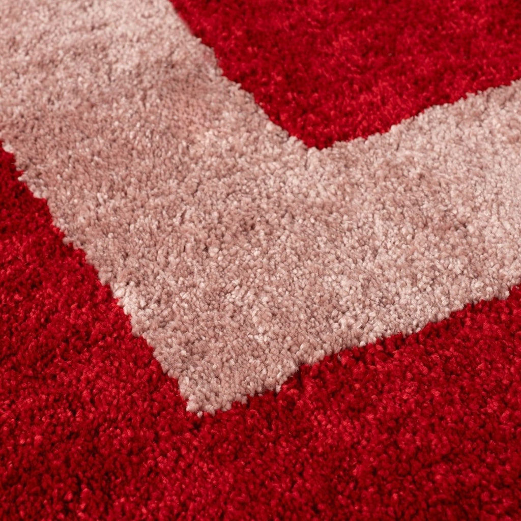 Joli Geometric Red & Pink Rug - Joe’s Haven
