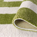Joli Geometric Green & White Rug - Joe’s Haven