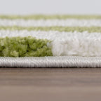Joli Geometric Green & White Rug - Joe’s Haven