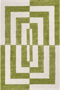 Joli Geometric Green & White Rug - Joe’s Haven