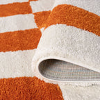 Joli Geometric Orange & White Rug - Joe’s Haven
