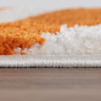 Joli Geometric Orange & White Rug - Joe’s Haven