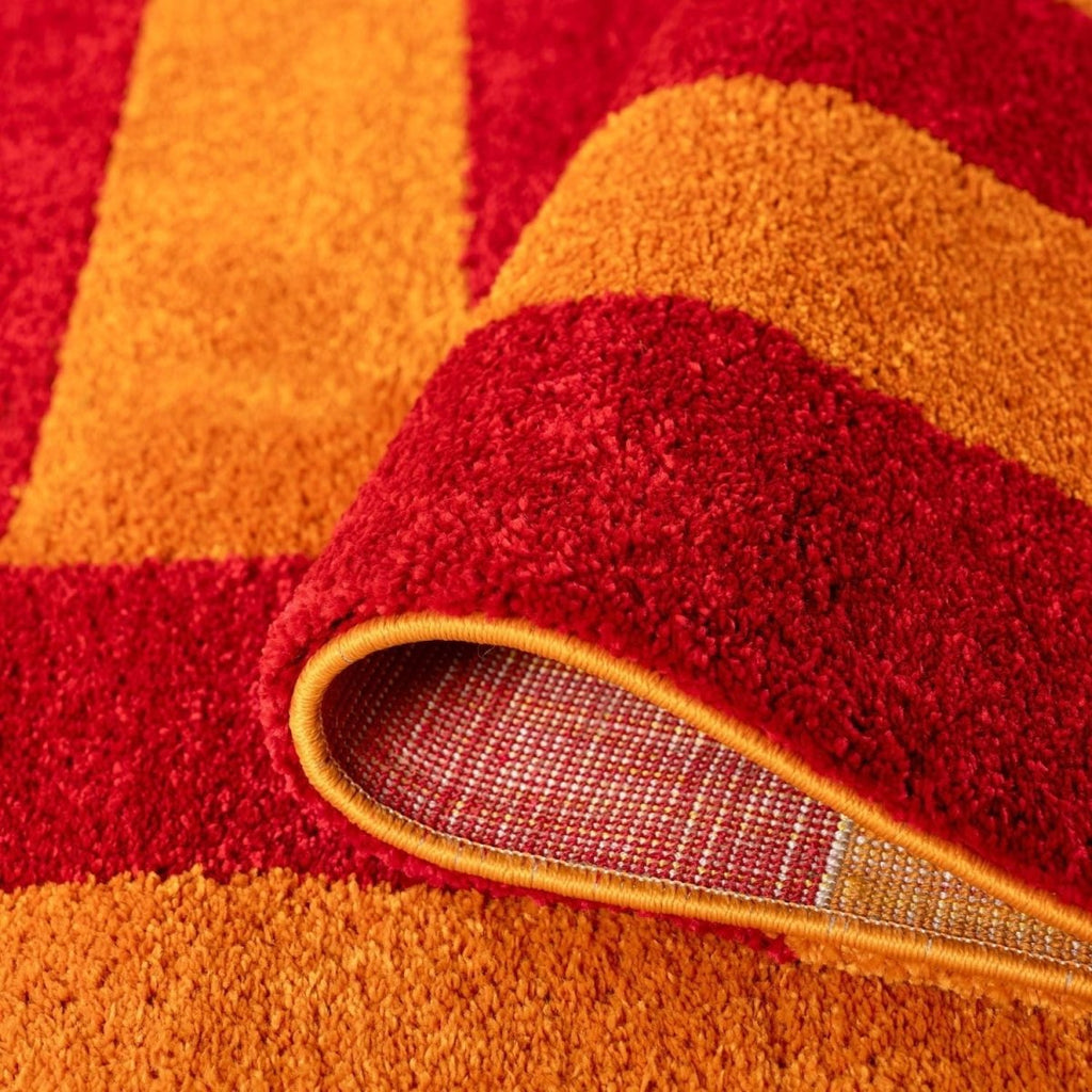 Joli Geometric Red & Orange Rug - Joe’s Haven