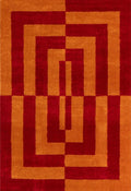 Joli Geometric Red & Orange Rug - Joe’s Haven