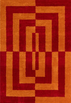 Joli Geometric Red & Orange Rug - Joe’s Haven