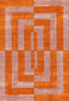 Joli Geometric Orange & Pink Rug - Joe’s Haven