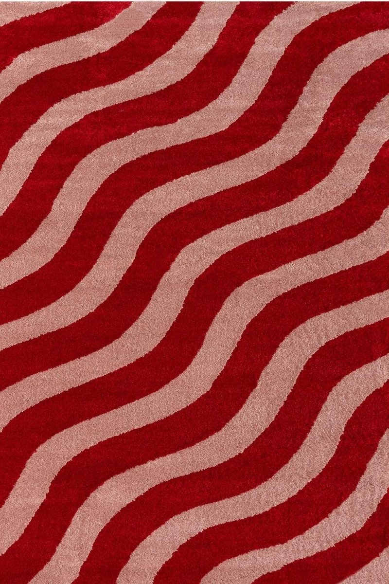 Joli Wave Red & Pink Rug - Joe’s Haven