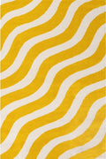 Joli Wave Yellow & White Rug - Joe’s Haven