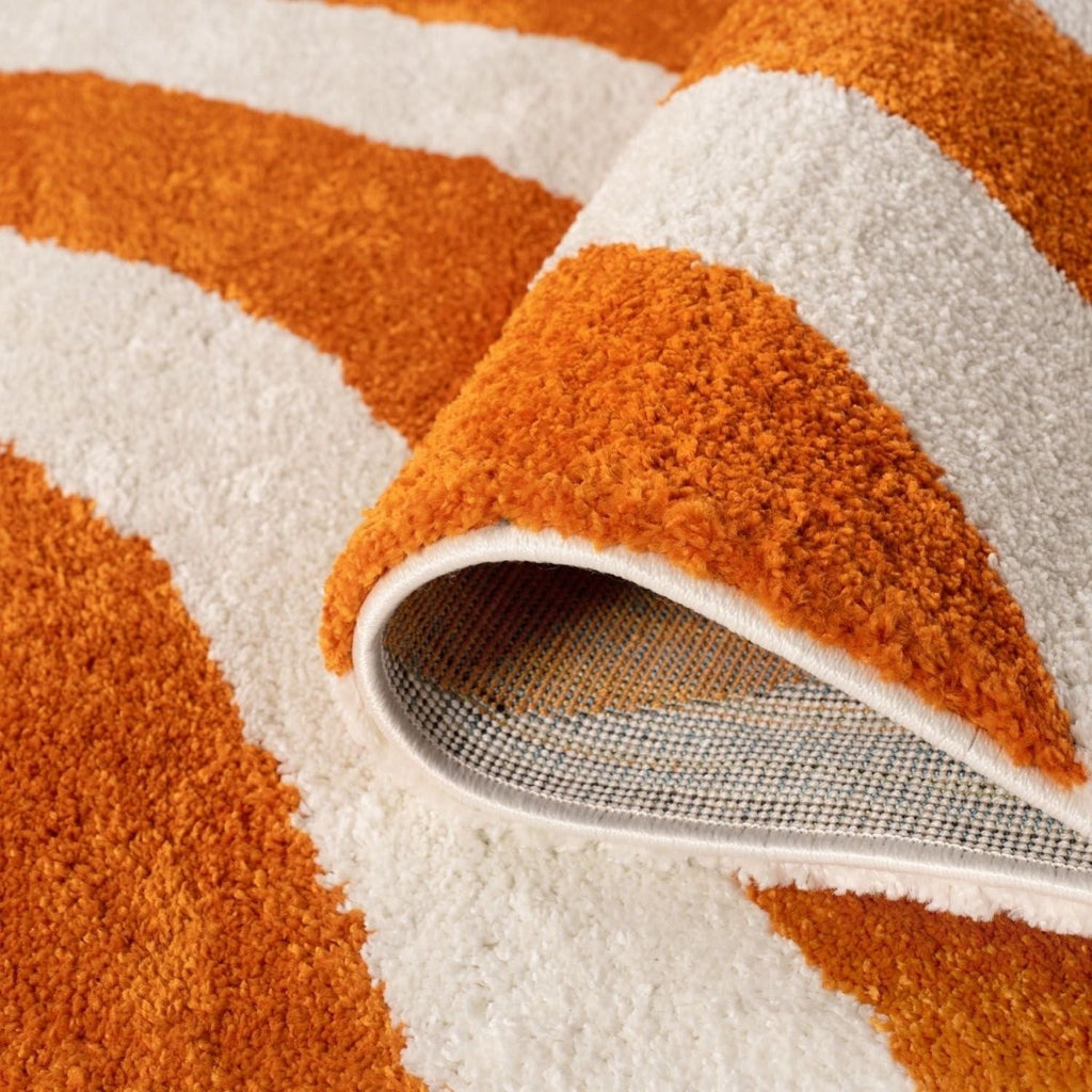 Joli Wave Orange & White Rug - Joe’s Haven