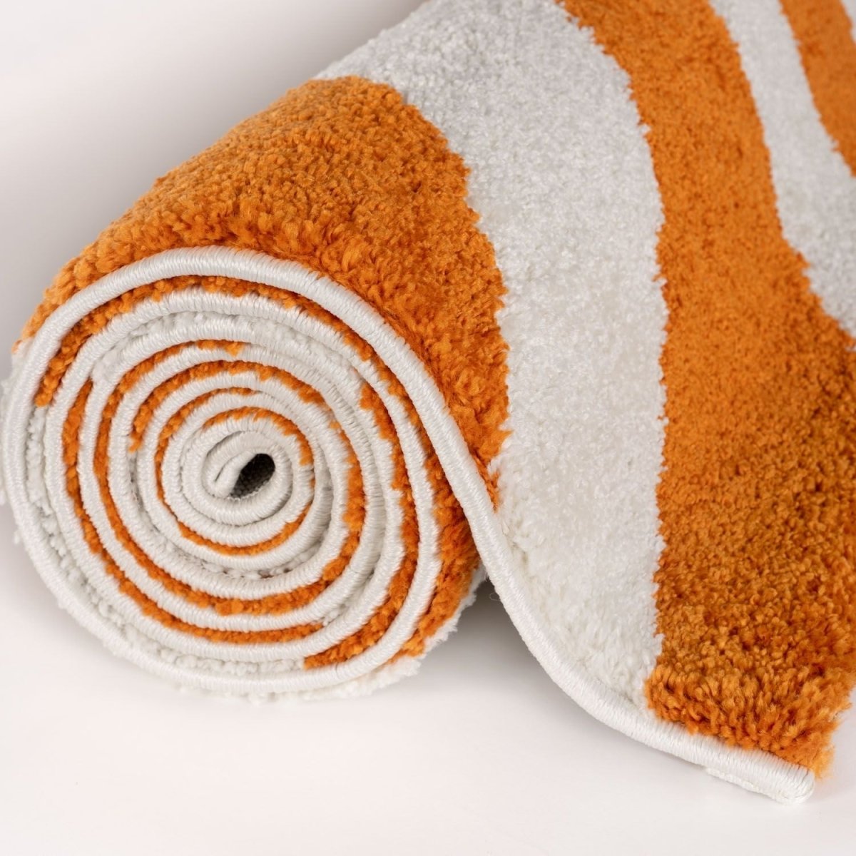 Joli Wave Orange & White Rug - Joe’s Haven