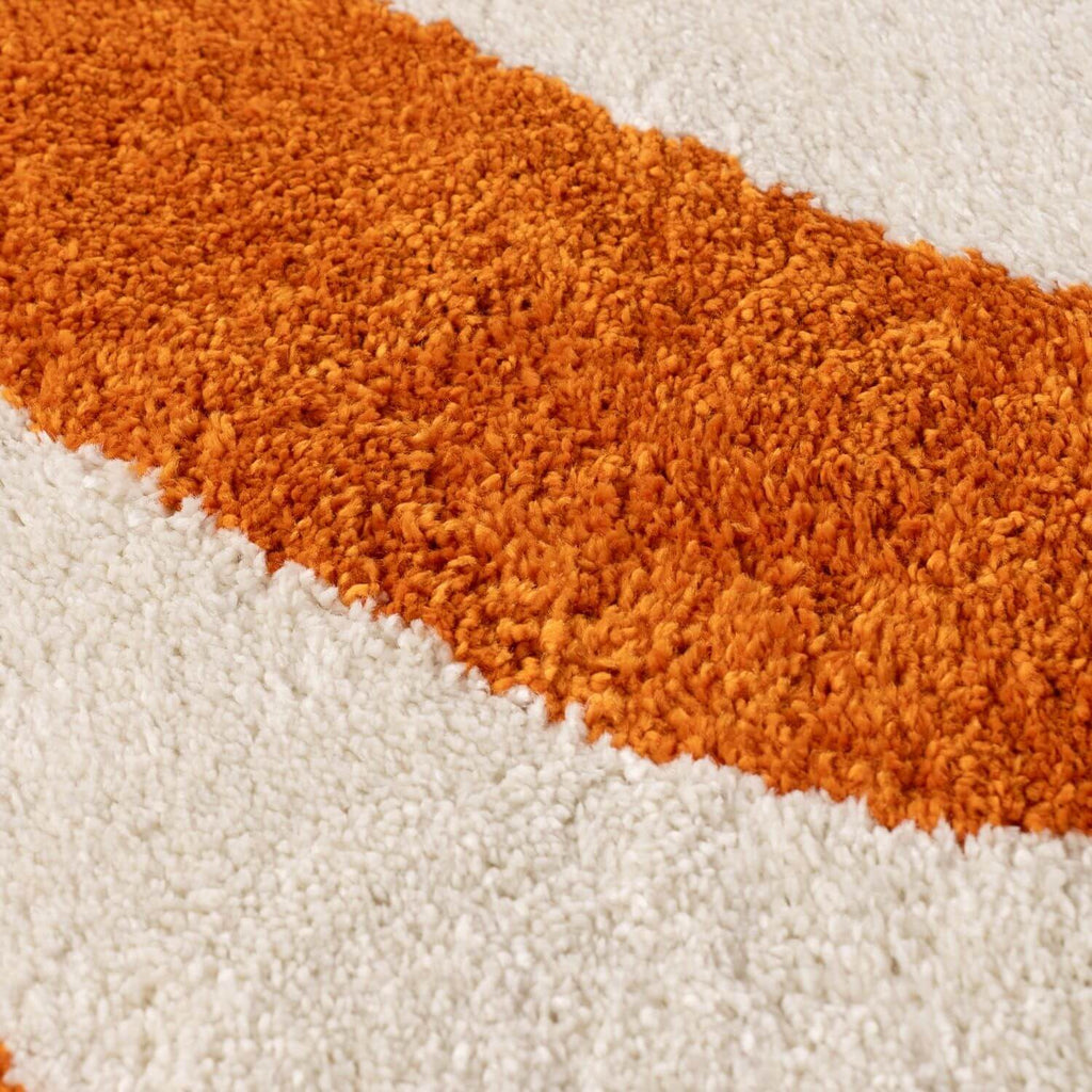 Joli Wave Orange & White Rug - Joe’s Haven