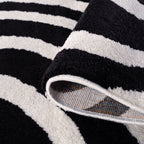 Joli Striped Black & White Rug - Joe’s Haven