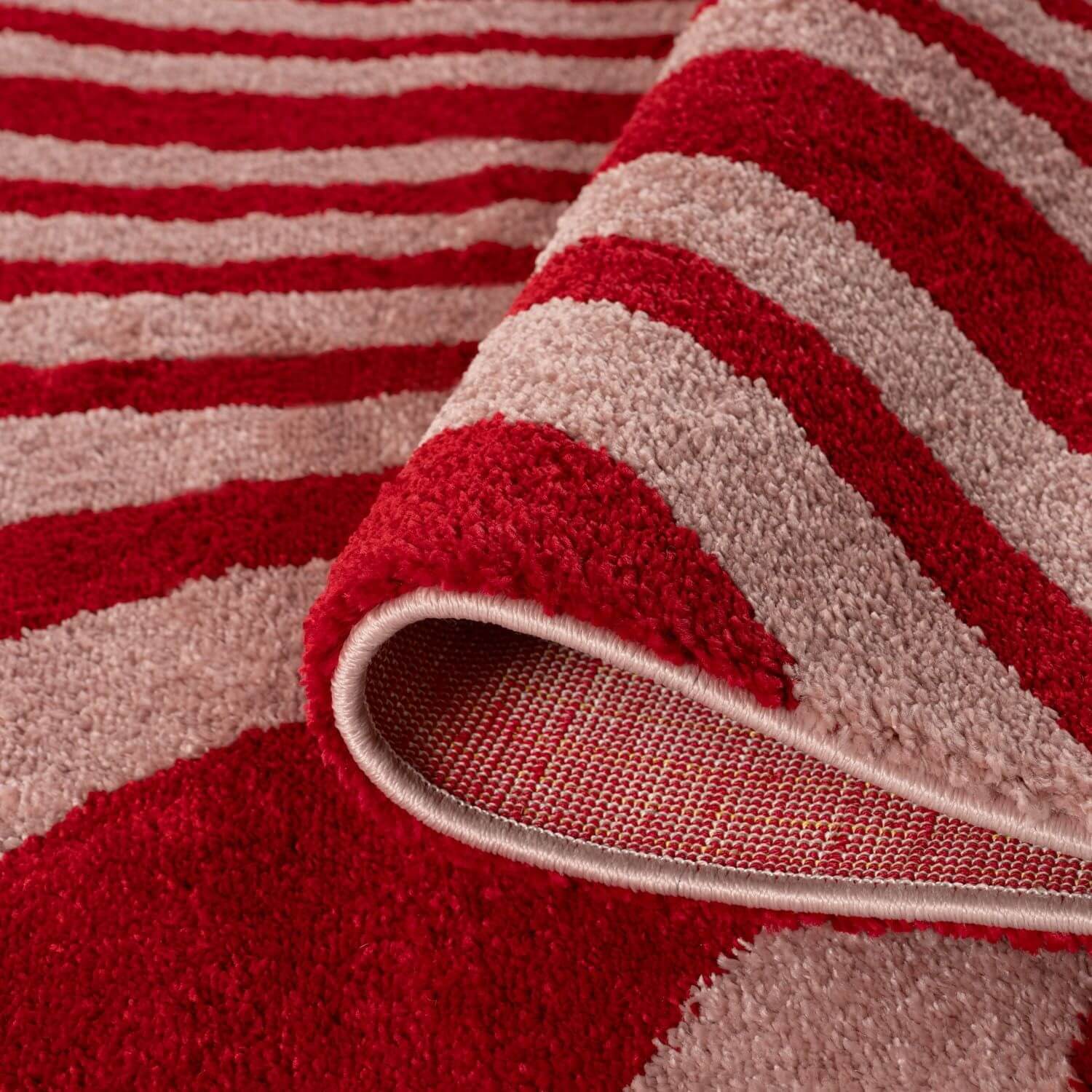 Joli Striped Red & Pink Rug - Joe’s Haven