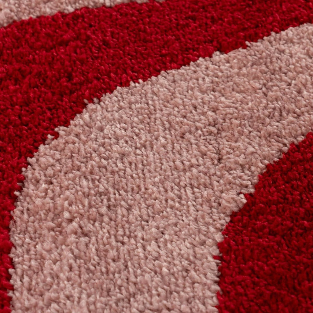 Joli Striped Red & Pink Rug - Joe’s Haven