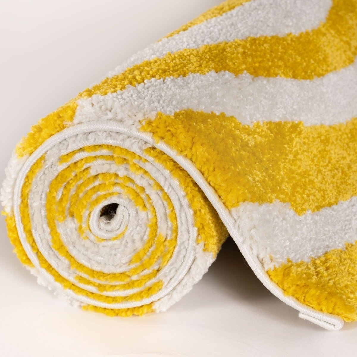 Joli Striped Yellow & White Rug - Joe’s Haven