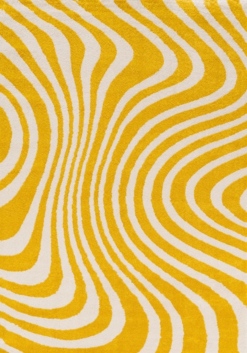 Joli Striped Yellow & White Rug - Joe’s Haven