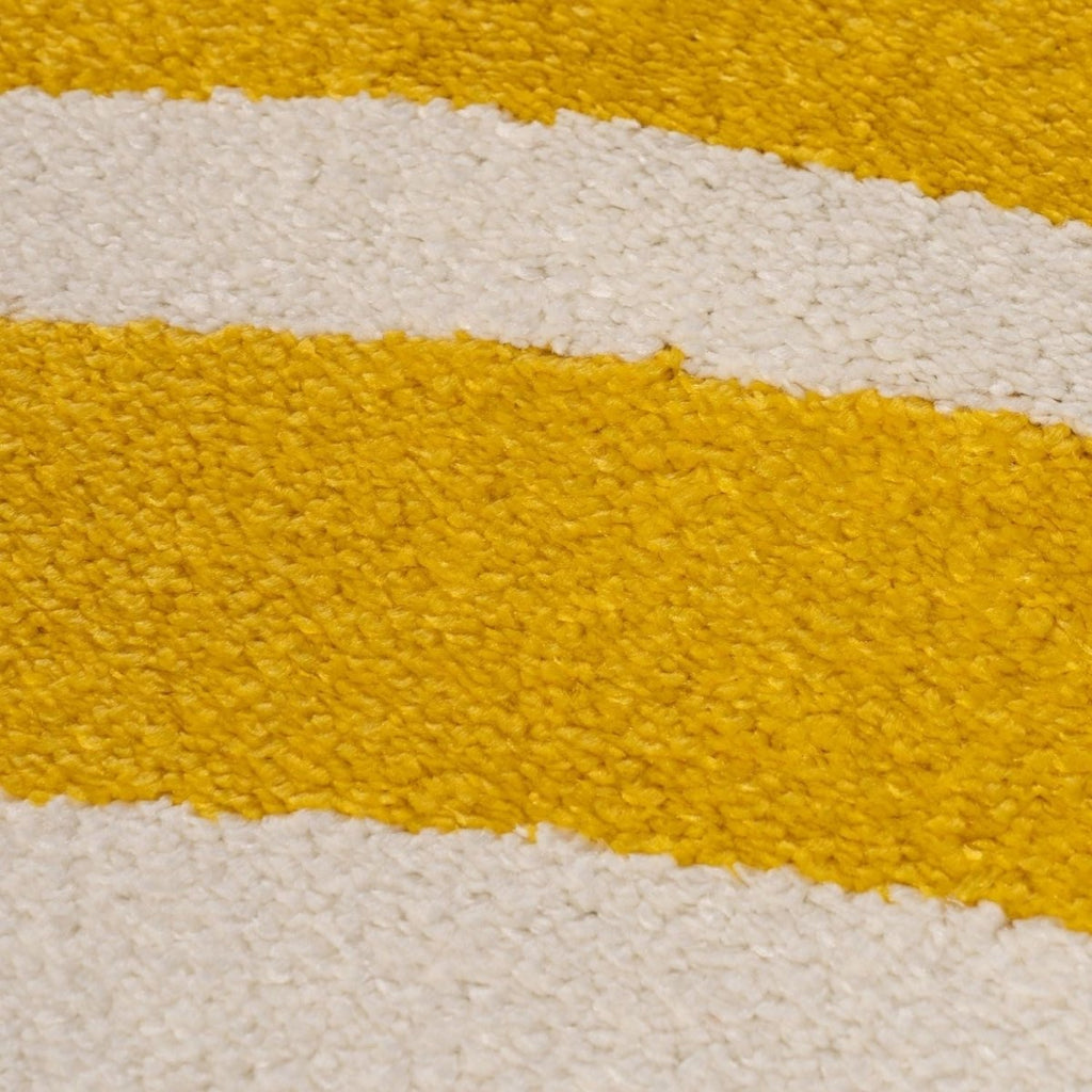 Joli Striped Yellow & White Rug - Joe’s Haven