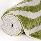 Joli Striped Green & White Rug - Joe’s Haven