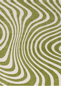 Joli Striped Green & White Rug - Joe’s Haven