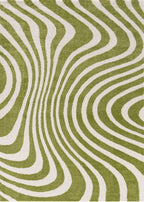 Joli Striped Green & White Rug - Joe’s Haven
