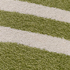 Joli Striped Green & White Rug - Joe’s Haven