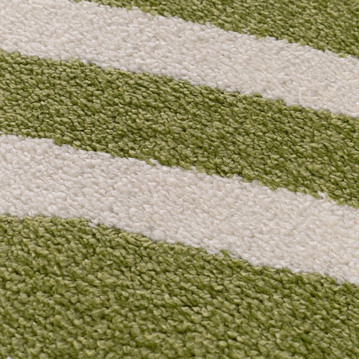Joli Striped Green & White Rug - Joe’s Haven