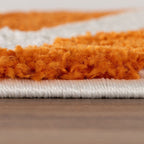 Joli Striped Orange & White Rug - Joe’s Haven