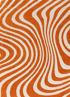 Joli Striped Orange & White Rug - Joe’s Haven