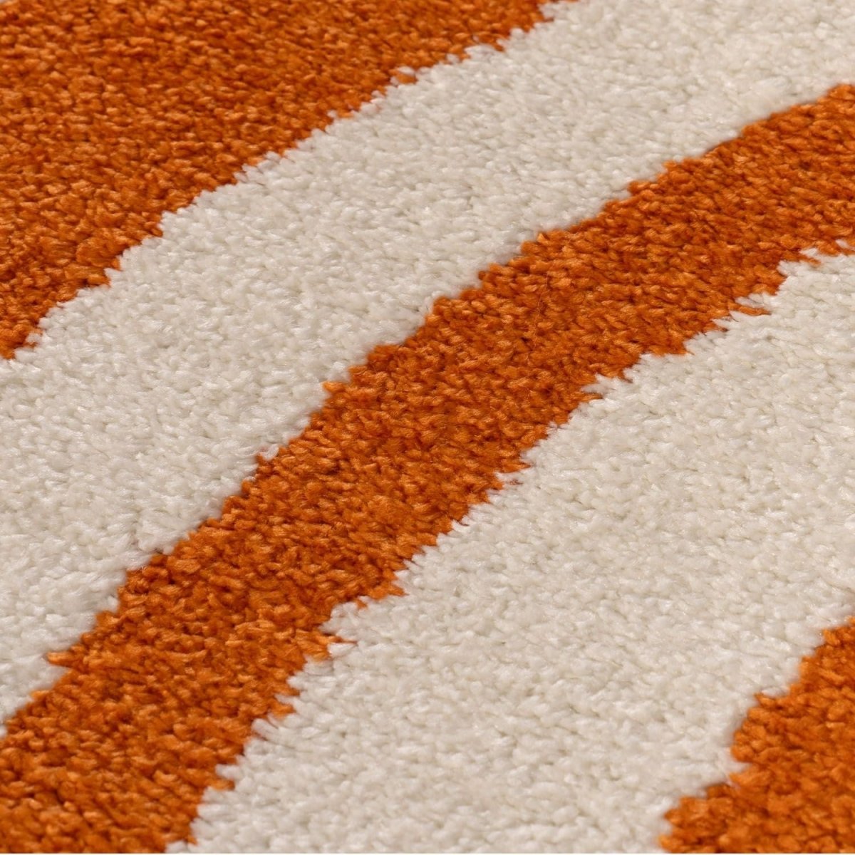 Joli Striped Orange & White Rug - Joe’s Haven