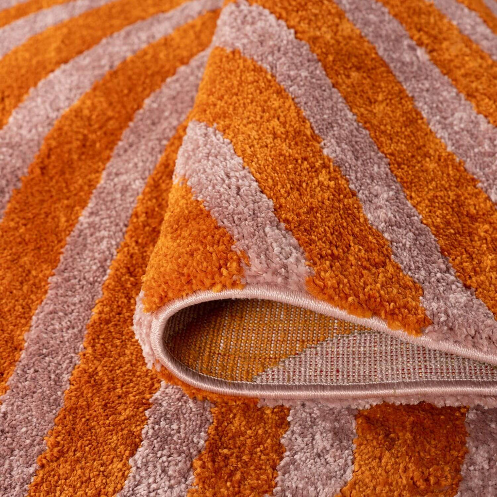 Joli Striped Orange & Pink Rug - Joe’s Haven
