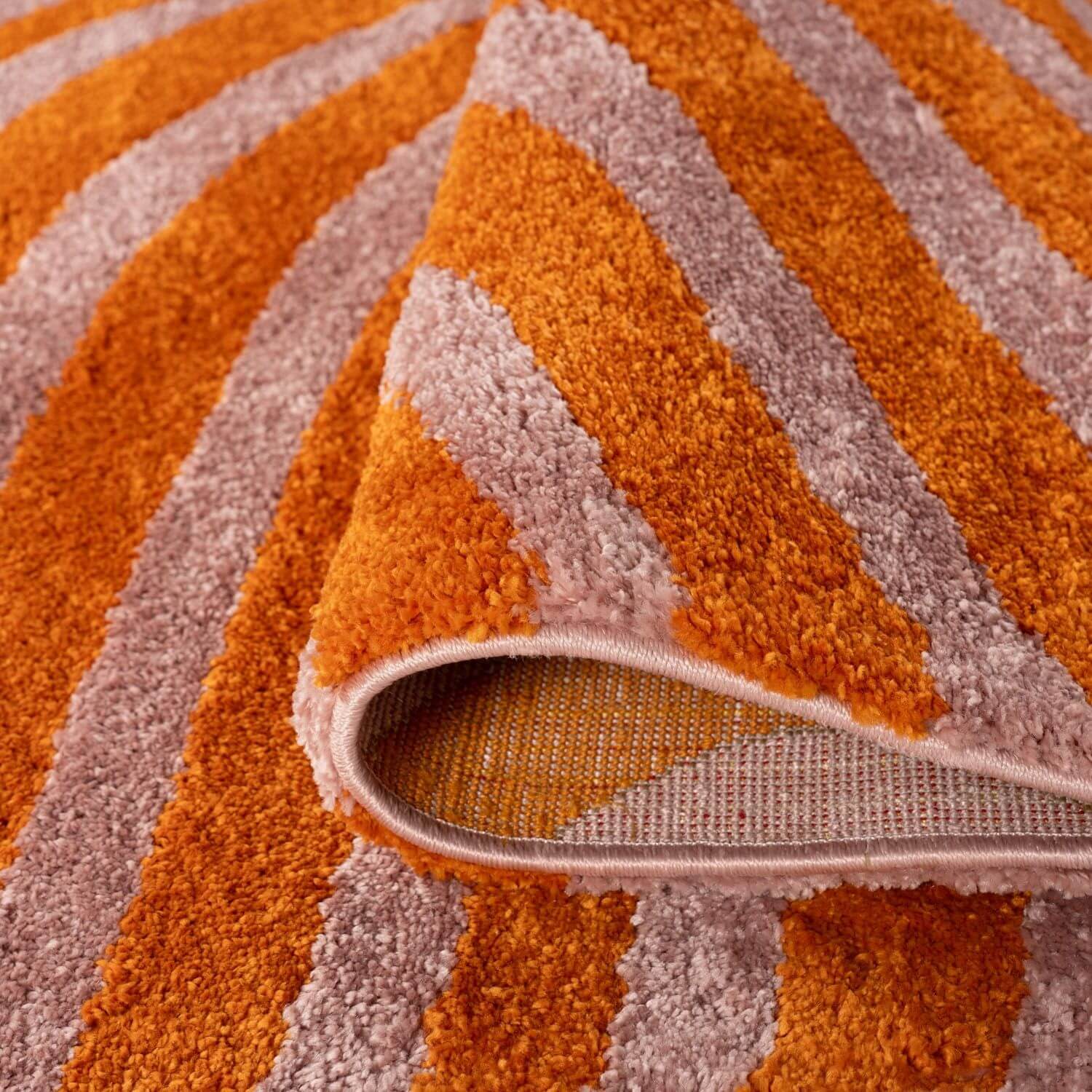 Joli Striped Orange & Pink Rug - Joe’s Haven