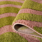 Joli Striped Green & Pink Rug - Joe’s Haven