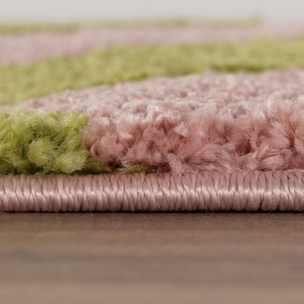Joli Striped Green & Pink Rug - Joe’s Haven