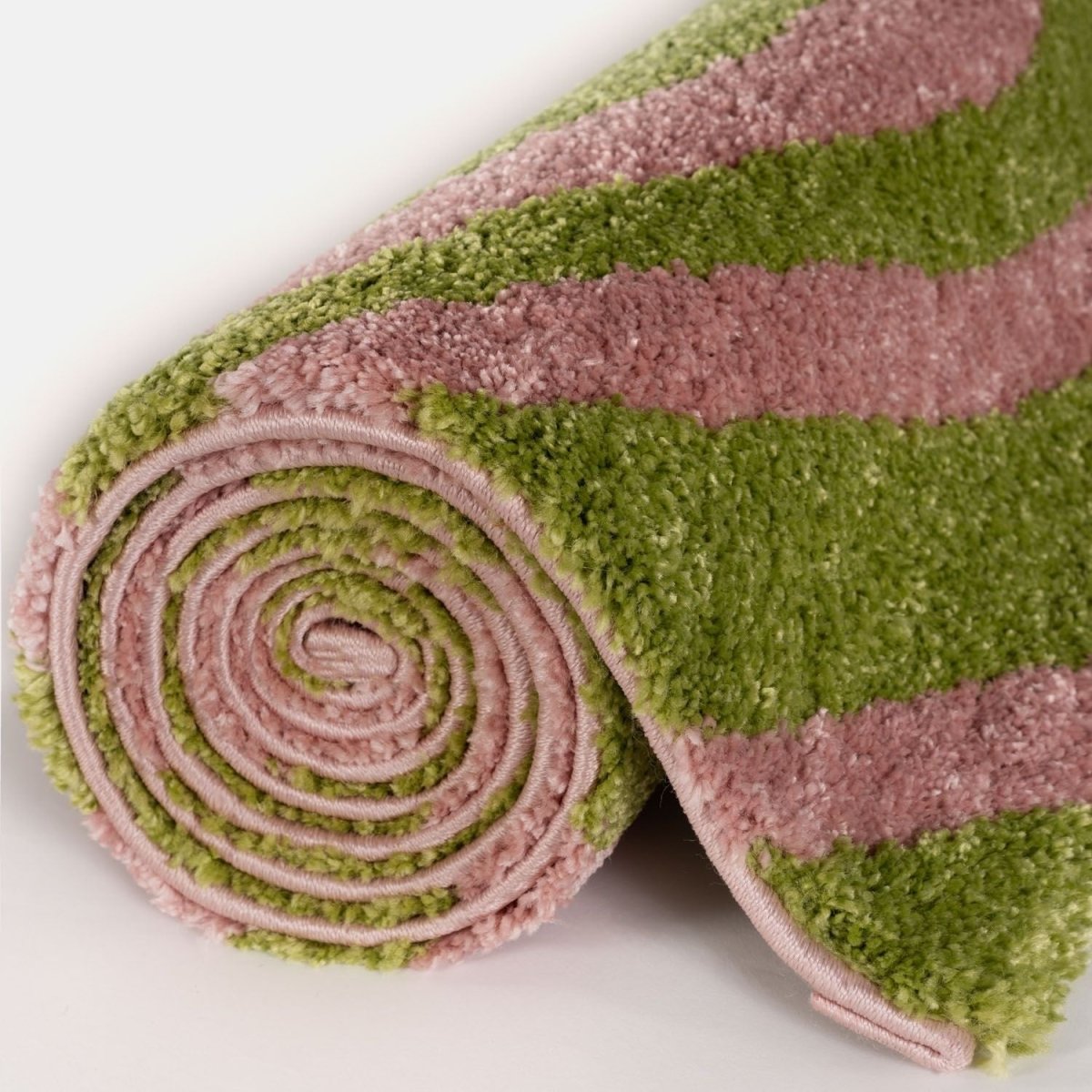Joli Striped Green & Pink Rug - Joe’s Haven