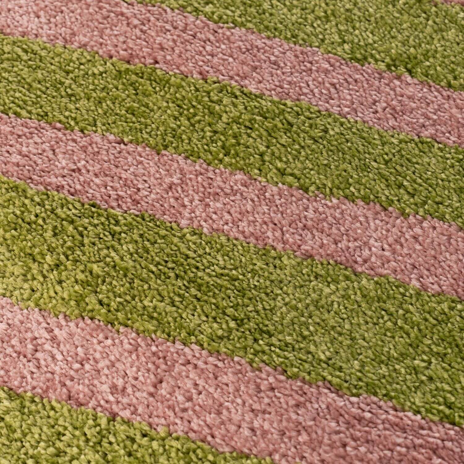 Joli Striped Green & Pink Rug - Joe’s Haven