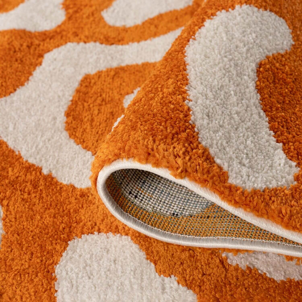Joli Doodle Orange & White Rug - Joe’s Haven