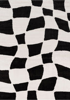 Joli Checkered Black & White Rug - Joe’s Haven