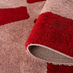 Joli Checkered Red & Pink Rug - Joe’s Haven