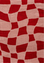Joli Checkered Red & Pink Rug - Joe’s Haven