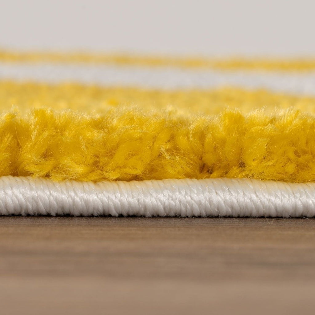 Joli Checkered Yellow & White Rug - Joe’s Haven
