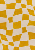 Joli Checkered Yellow & White Rug - Joe’s Haven