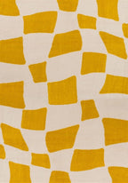 Joli Checkered Yellow & White Rug - Joe’s Haven