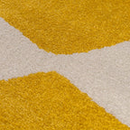 Joli Checkered Yellow & White Rug - Joe’s Haven