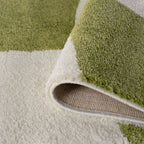 Joli Checkered Green & White Rug - Joe’s Haven