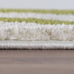 Joli Checkered Green & White Rug - Joe’s Haven