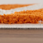 Joli Checkered Orange & White Rug - Joe’s Haven