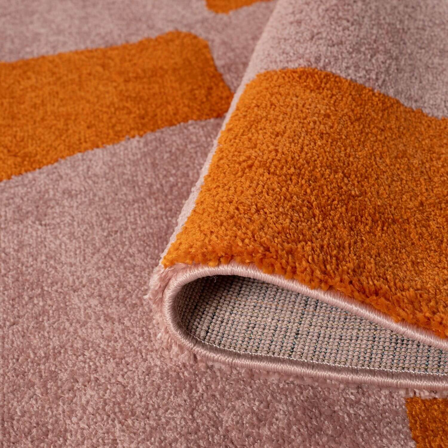 Joli Checkered Orange & Pink Rug - Joe’s Haven